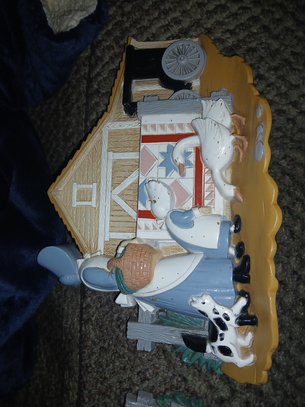 Vintage Amish Wall Art Farm Scene Burwood Products Plastic 1995